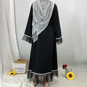 Luxury New Arrival Dubai Abaya Muslim Solid Color <strong>Long</strong> <strong>Dress</strong> Women <strong>Cardigan</strong> - Product Image 5