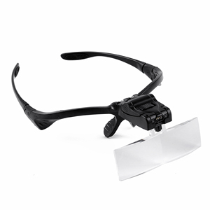 1.0X 1.5X <span class=keywords><strong>2</strong></span>.0X <span class=keywords><strong>2</strong></span>.5X 3.5X Einstellbare 5 Objektiv Lupe LED Lampe stirnband lupe mit licht kopf tragen led lupe - Product Image 4