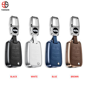 Housse de <span class=keywords><strong>clé</strong></span> en alliage d'aluminium YS pour ELANTRA Ix35 <span class=keywords><strong>I30</strong></span> Verna SONATA Étui de <span class=keywords><strong>clé</strong></span> en cuir - Product Image 1