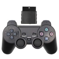 Grosir Pabrik Ready Stock 2.4G PS2 Controller Getaran Ganda Transparan Motif Kepingan Salju 2.4G PS2 Wireless Game Controller
