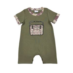 SR3761 RTS Combinaison courte à manches courtes pour bébé fille, motif camouflage vert, vente en gros - Product Image 1