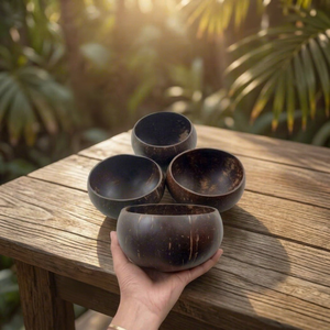 100% Handicraft Eco-friendly Coconut Shell Bowl Small for Home Use High Quality Country Design Vietnam Export Eco2go - Product Image 1