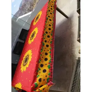 Nappe rectangulaire à imprimé tournesol en polyester, design floral classique pour la table de la maison - Product Image 3