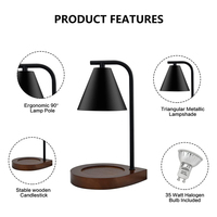 Bougies en métal noir parfum, vente en gros, bougies électriques en métal fondu, chauffe-lampe