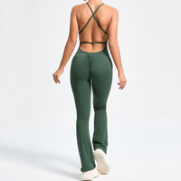 Combinaison de sport ajustable S-L avec bretelles réglables, dos élégant, effet push-up, pour femme