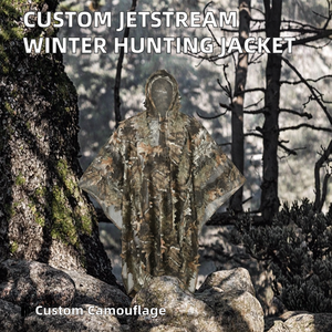 Nueva Chaqueta de Caza Personalizada Jetstream Rip-Stop de Tejido Soft Shell con Película EPTFE, Estampado de Camuflaje Subalpino para Invierno y Exteriores, 100% Poliéster - Product Image 2