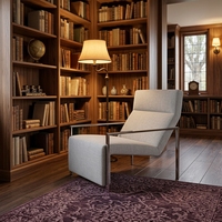 Fauteuil de salon moderne pour hôtel ou villa, avec structure en acier inoxydable et revêtement en velours, fauteuil d'appoint en cuir véritable pour la détente