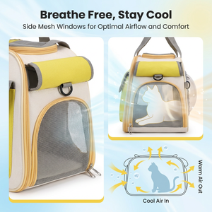 حقيبة قطة بكتف واحد تصميم كبسولة فضاء عصرية محمولة على ظهره متقاطعة مع الجسم للقطط ذات سعة كبيرة تسمح بالتهوية للحيوانات الأليفة - Product Image 3