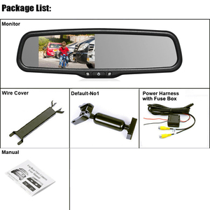 Thay Thế 4.3 Inch Xe <span class=keywords><strong>Rear</strong></span> <span class=keywords><strong>View</strong></span> Gương Màn Hình Với Khung Đặc Biệt 2CH AV Trong Cho Toyota Jeep Ford Honda Nissan - Product Image 6