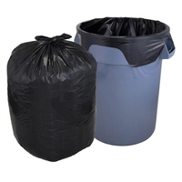 Sacs poubelles en HDPE noir épais, résistants, avec logo personnalisé imprimé, vente en gros
