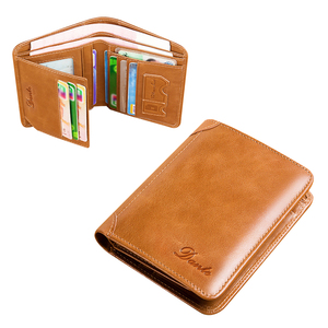 Portafoglio retrò di nuova moda WRF-65, blocco RFID in vera <span class=keywords><strong>pelle</strong></span> porta soldi porta carte da uomo portafogli borse in <span class=keywords><strong>pelle</strong></span> - Product Image 3