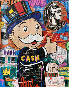 Pintura en Lienzo de <span class=keywords><strong>Graffiti</strong></span> de Vida Rica, Pósteres de <span class=keywords><strong>Monopoly</strong></span> Dancing, Impresiones de Arte de Pared, Cuadro para Decoración de Sala de Estar - Product Image 5