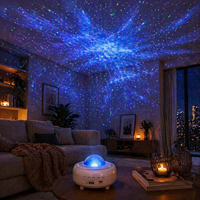 Projecteur d'étoiles galactiques blanc moderne et créatif, lampe nébuleuse LED avec haut-parleur pour la décoration de chambre à coucher