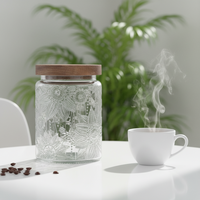 Couvercle en bois d'acacia écologique 2025 avec joint en silicone pour bocaux alimentaires – Idéal pour le stockage de grains de café, noix et snacks