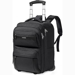 Sac à dos à roulettes gratuit, sac à dos de voyage avec compartiment pour ordinateur portable, sac à dos à roulettes imperméable pour les affaires - Product Image 1