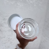 Pot en verre transparent vide personnalisé de 200 g (6 oz) avec couvercle à vis en aluminium argenté |   Pot de crème cosmétique en gros, OEM