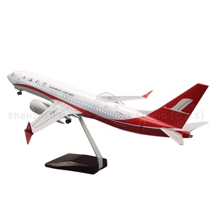 Aircraft Plane Model 1:85 Scale Model Aircrafts with Light 737MAX8 Shanghai <strong>Airlines</strong> 47cm Boeing Model Airplanes - Product Image 1