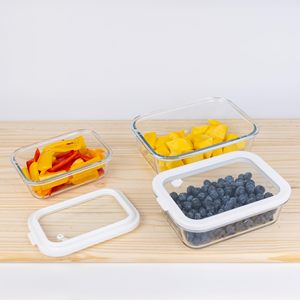 Durable Airtight <b>Lunch</b> Bento <b>Box</b> Safe Lightweight Tempered Glass Food Storage Container Silicone Meal Prep Meal Prep Storage - Product Image 3