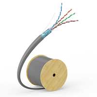 Câble LAN intérieur FTP CAT5E du fabricant CABLE, gaine PVC, blindé, cuivre pur, câble CAT5 entièrement en cuivre, 300m