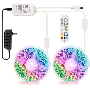 Tira de luces <span class=keywords><strong>Led</strong></span> Tuya <span class=keywords><strong>WiFi</strong></span> RGB, 12V, 5050, decoración de habitación, dormitorio, trabajo con <span class=keywords><strong>Smart</strong></span> Life, Alexa, Google Home, tira <span class=keywords><strong>led</strong></span> RGB - Product Image 2