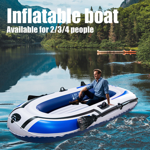 Serie de Botes <span class=keywords><strong>Inflables</strong></span> para 2 <span class=keywords><strong>Personas</strong></span> con Remos y Bomba Manual, Kayak Inflable de PVC para Exteriores, Bote de Pesca, Dinghy, Canoa - Product Image 1