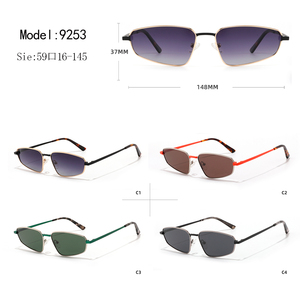 Gafas de Sol Rectangulares Unisex con Lentes Marrones, Protección UV400, Marco Metálico, Estilo Moderno para Adultos - Product Image 3