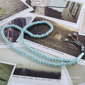 La religión Cristo joyería de perlas oración católica <span class=keywords><strong>Rosario</strong></span> collar de perlas rosarios católicos por el alcalde musulmán islámico 99pcs - Product Image 2