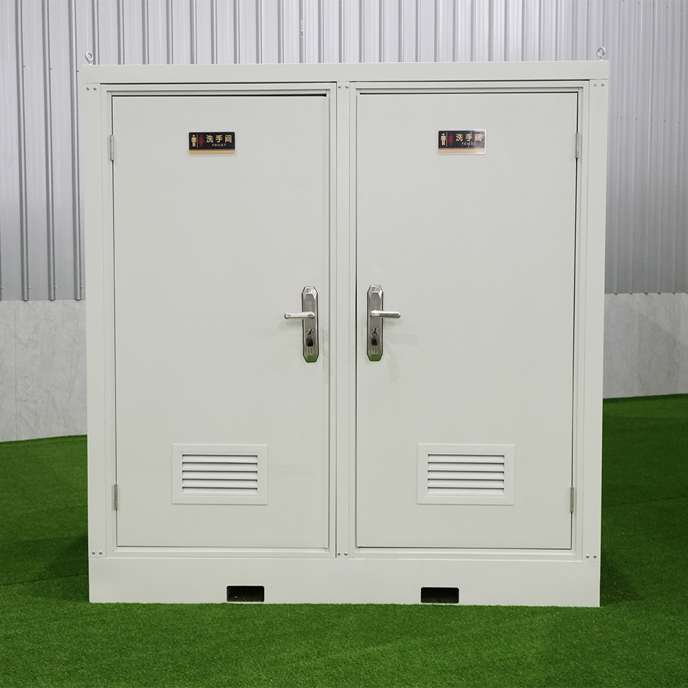 Customizable Portable Toilet Container Durable Steel Prefab Bathroom Unit for Camping, Construction, and Emergency Use 5