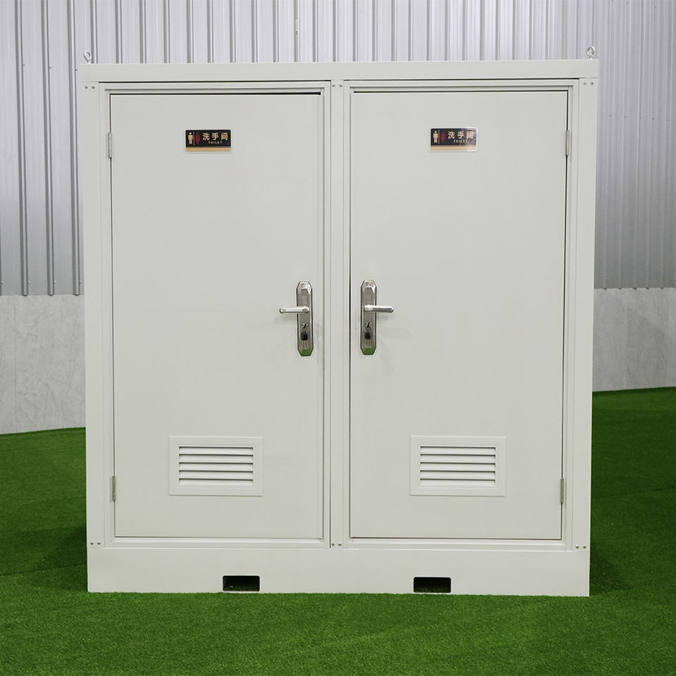 Customizable Portable Toilet Container Durable Steel Prefab Bathroom Unit for Camping, Construction, and Emergency Use - Image 5