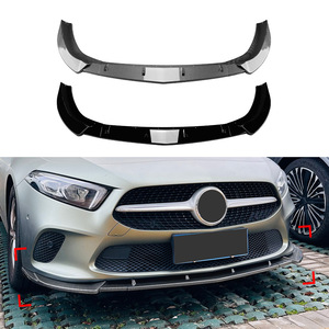 Amp-Z Front Bumper <b>Lip</b> <b>Splitter</b> Carbon Fiber Texture For Mercedes-Benz A-Class W177 2018-2022 Exterior Modification - Product Image 1