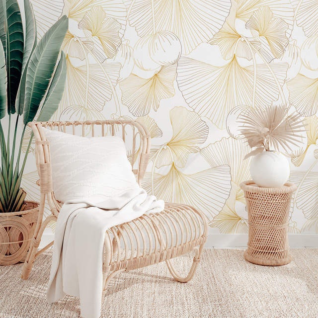 Sample New Wholesale Removable Waterproof PVC Wall Mural 3D Home Decoration Flower Self-adhesive Printable Wallpaper Rolls
