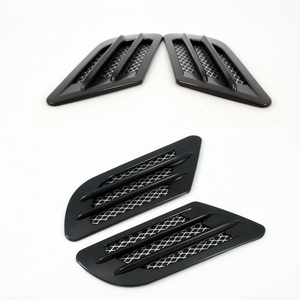 Accesorios Exteriores para Automóviles, Cubierta para Salida de Aire Trasera, Tira Decorativa de Material ABS, Negro/Plateado/Fibra de Carbono Negra, 2 Piezas, Universal - Product Image 1