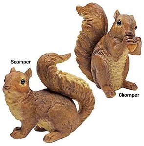 Figuras de Ardillas del Bosque de Poliresina al por Mayor, Chomper y Scamper, Estatuas de Jardín, 7 Pulgadas, Multicolores - Product Image 3