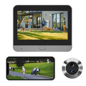 3MP Wifi Mini <span class=keywords><strong>Hidden</strong></span> Spy Video Doorphone máy ảnh 5000mAh hai chiều âm thanh 140 ° Xem góc <span class=keywords><strong>PIR</strong></span> phát hiện chuyển động lổ nhìn trộm chuông cửa - Product Image 1