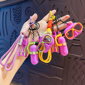 <b>Creative</b> Diving Keychain Set With Oxygen Tank Fins Goggles Pendant For Bag Or Keyring Small <b>Gift</b> Eco Friendly PVC Material - Product Image 2