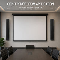 Speaker Konferensi Sensitivitas 102dB SPL Kontinu 115dB 8 Ohm Loudspeaker Kolom untuk Ruang Rapat dan Presentasi