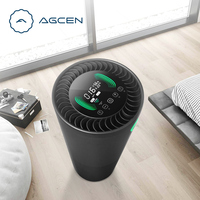 Purificateur d'air intelligent AGCEN Tuya KJ600F-T01 avec filtre HEPA et filtre à charbon, application OEM ODM pour les hôtels