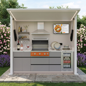Muebles <span class=keywords><strong>de</strong></span> Exterior Modernos 2026 para Casa <span class=keywords><strong>de</strong></span> Piscina con Mueble <span class=keywords><strong>de</strong></span> Cocina <span class=keywords><strong>de</strong></span> <span class=keywords><strong>Acero</strong></span> <span class=keywords><strong>Inoxidable</strong></span> para <span class=keywords><strong>Parrilla</strong></span> <span class=keywords><strong>de</strong></span> <span class=keywords><strong>Gas</strong></span> con Cobertizo - Product Image 1