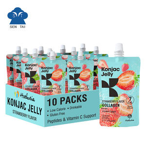 Vegan şekersiz kollajen Konjac jöle aperatifler düşük kalorili meyveli çilek lezzet çanta içinde paketlenmiş - Product Image 1
