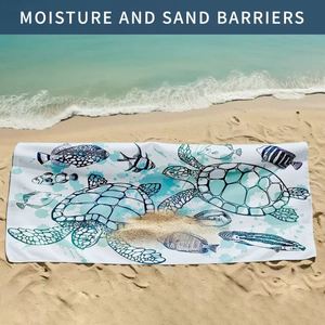 ขายส่งผ้าเช็ดตัวชายหาดไมโครไฟเบอร์แบบแห้งเร็ว ไม่ติดทราย พิมพ์โลโก้ตามสั่ง - Product Image 3
