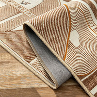 Tapis géométrique pour la décoration intérieure, fabriqué à la machine, écologique, doux, à poils courts, antidérapant, résistant à la saleté, adapté aux animaux domestiques
