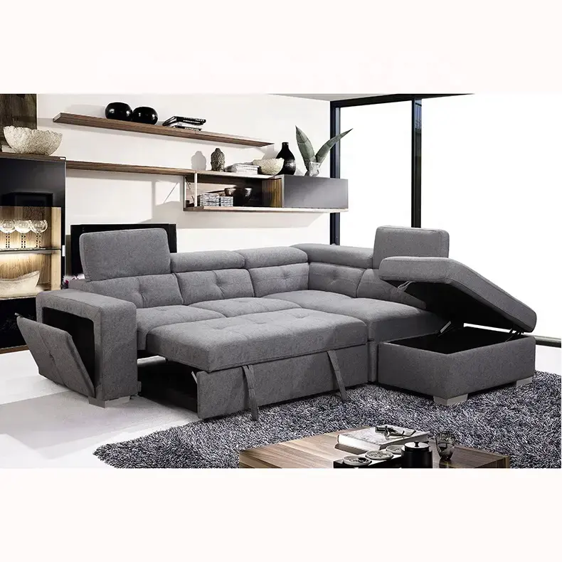 Hot Sale große multifunktion ale moderne rekon figur ierbare Liege sofa Set Stoff Sofa Eck kombination Italienisches modulares Sofa