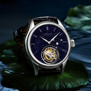 OEM Custom Starry Sky Tourbillon <b>Watch</b>, Stainless Steel <b>Case</b>, Business Style Men's Mechanical Wristwatch - Product Image 3