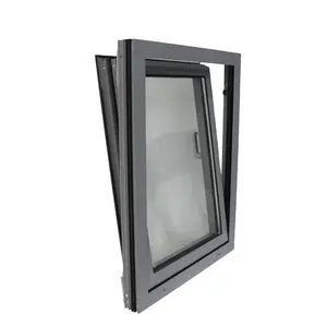 China factory supplier high quality windows energy saving heat insulation aluminum hurricane proof tilt and turn window