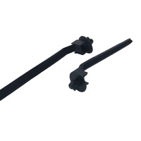 Attaches-câbles noires faciles à fixer pour bordure avec clip pour tuyau