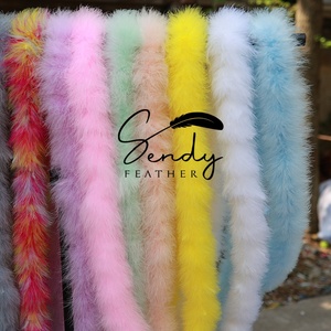 Écharpe en plumes de marabout de dinde en gros, tailles 20g-50g, couleur et emballage personnalisés, pour fête, costume, mariage, spectacle de danse - Product Image 4