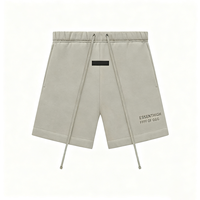 Shorts Bermuda Classiques en Coton Pur à Double Ligne et Imprimé Lettres, Respirants, Taille Mi-Haute, Style Streetwear Estival