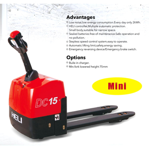 Transpaleta Eléctrica CBD15-610 Mini de 1500 kg, Acero Inoxidable, Altura de Elevación de 205 mm, para Logística de Almacenes con Pasillos Estrechos - Product Image 2
