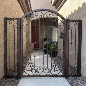 XIYATECH China Manufacture Factory Custom Luxury Exterior Front Double Door House Main Entrance Wrought Iron Gate For Villa