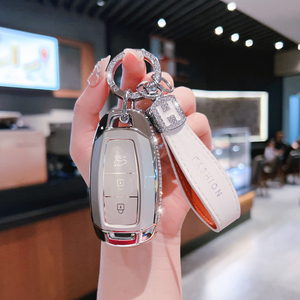 Accessoires de voiture Porte-clés pour <span class=keywords><strong>Hyundai</strong></span> Solaris 2021 Accent Ix25 Creta 2020 Elantra Tucson Verna <span class=keywords><strong>I20</strong></span> Housse de <span class=keywords><strong>clé</strong></span> - Product Image 3